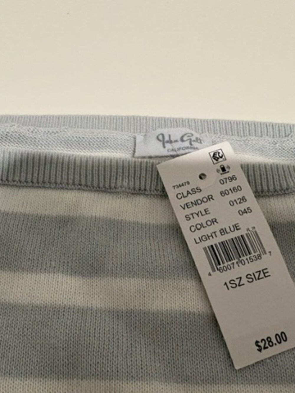 Brand new - Pacsun gray and white stripe sweater (one size)